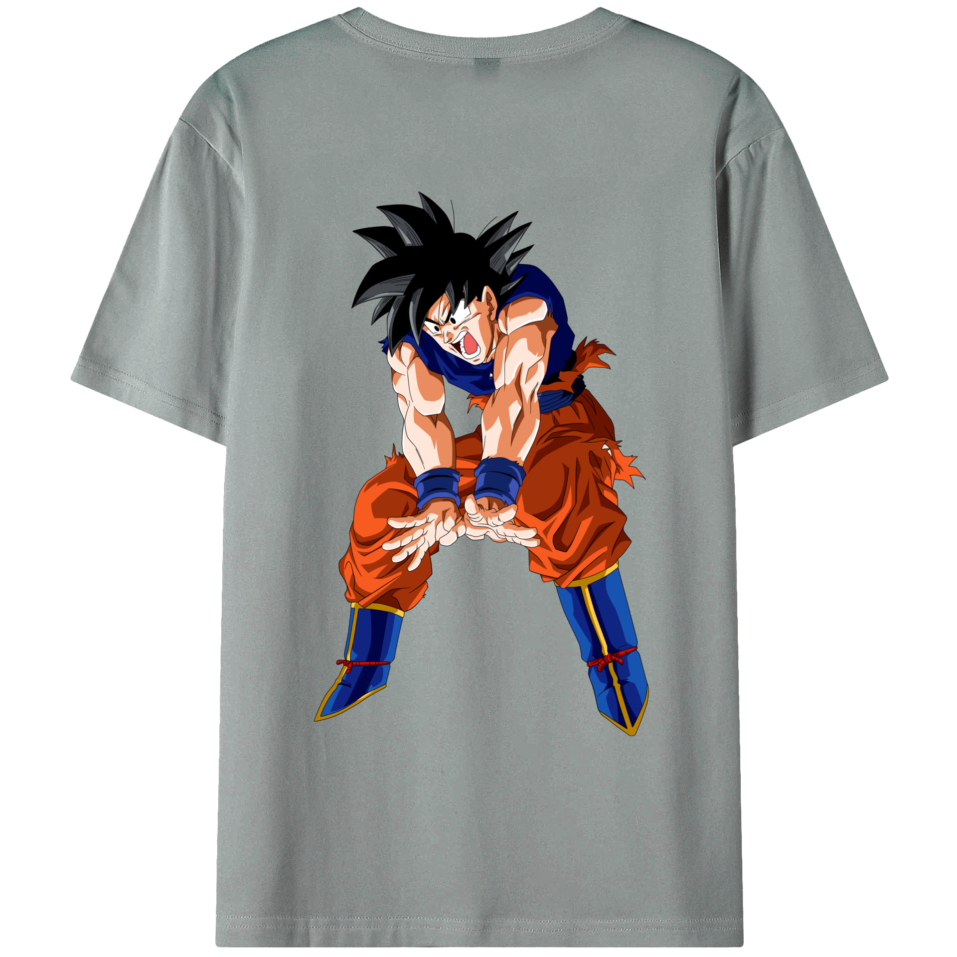 （画像用） ドラゴンボール 孫悟空（そん ごくう）Son Goku カカロット DRAGON BALL Kakarotto 綿100％ メンズ半袖Tシャツ（バックプリント） 通気性